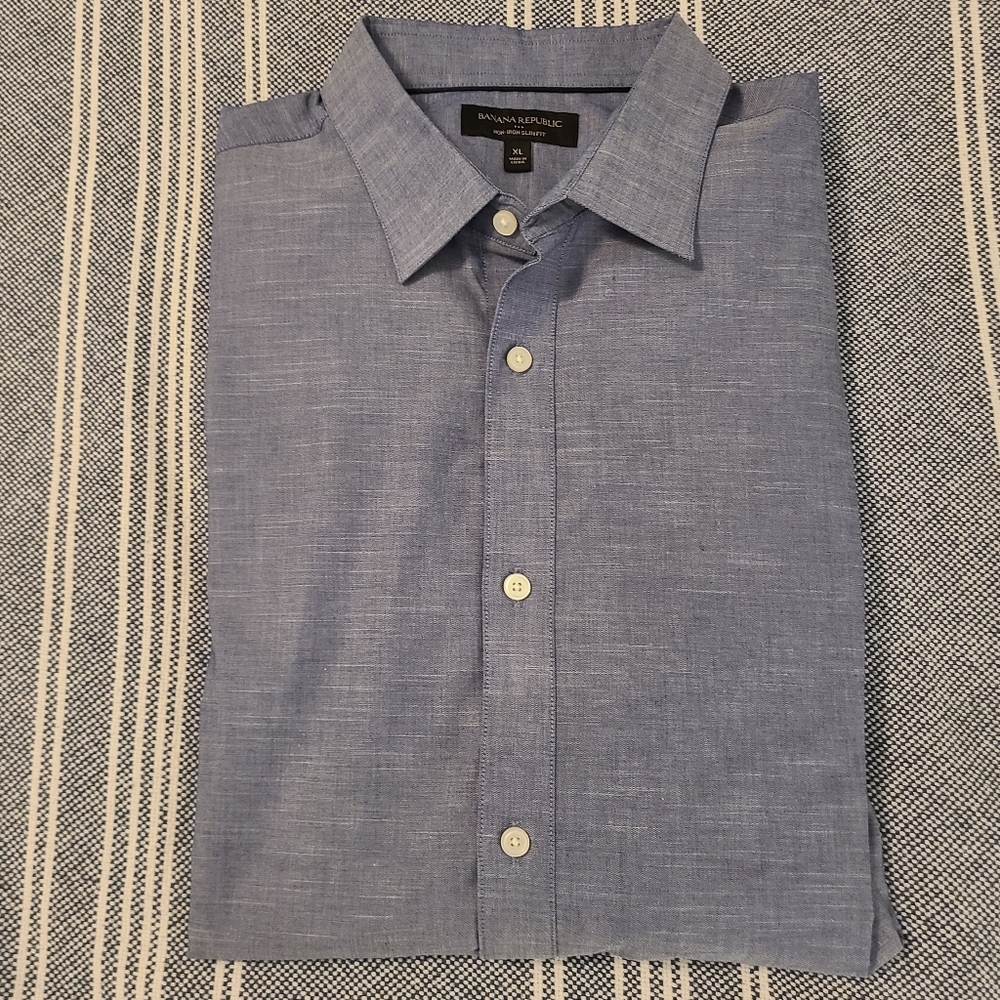Banana Republic non iron slim fit long sleeve dress shirt xl